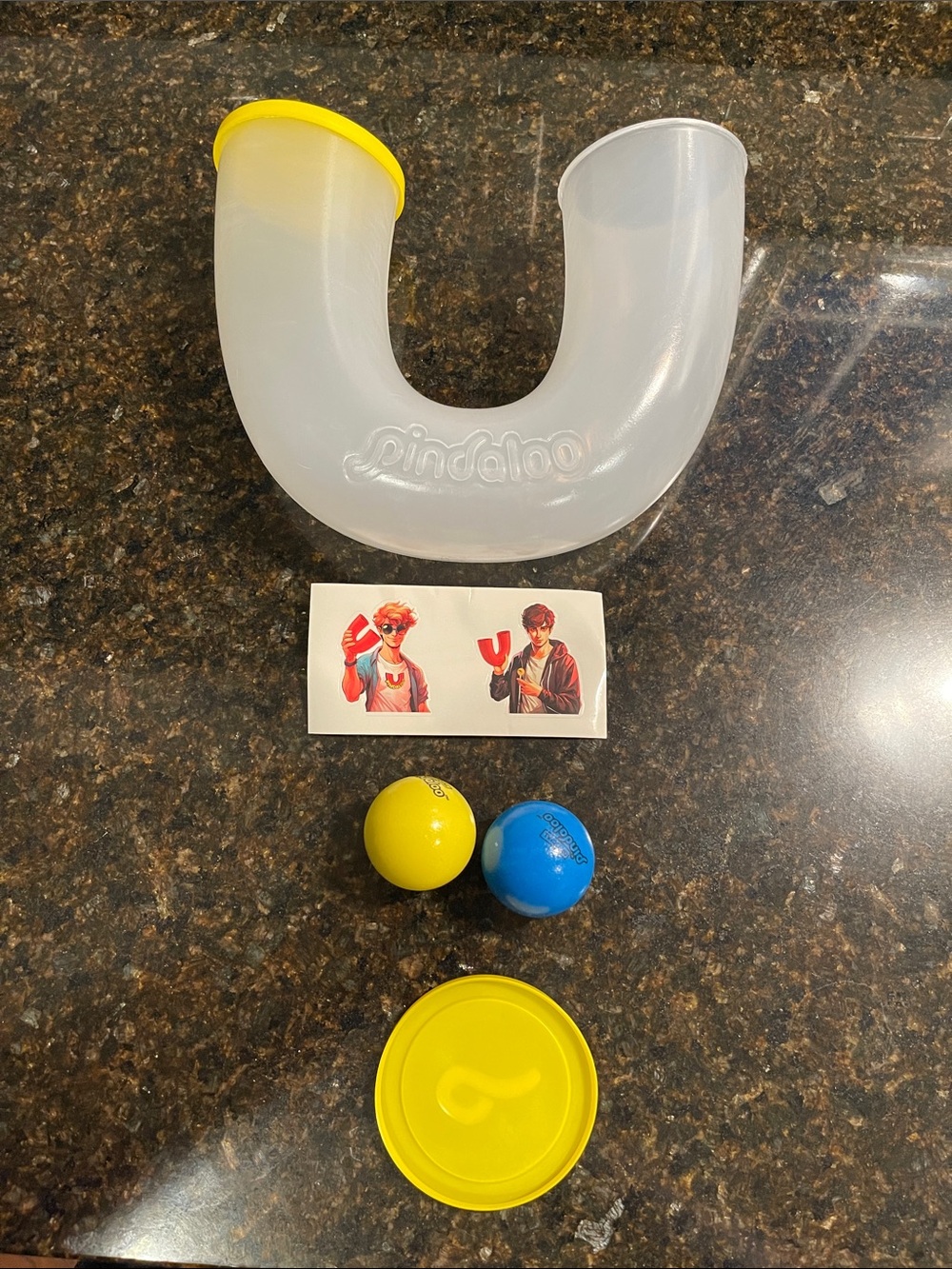 Pindaloo Juggle Catch Game Set in Yellow and Blue